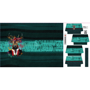 Panel Fancy Deer Eco Canvas mit stilisiertem Hirsch im...