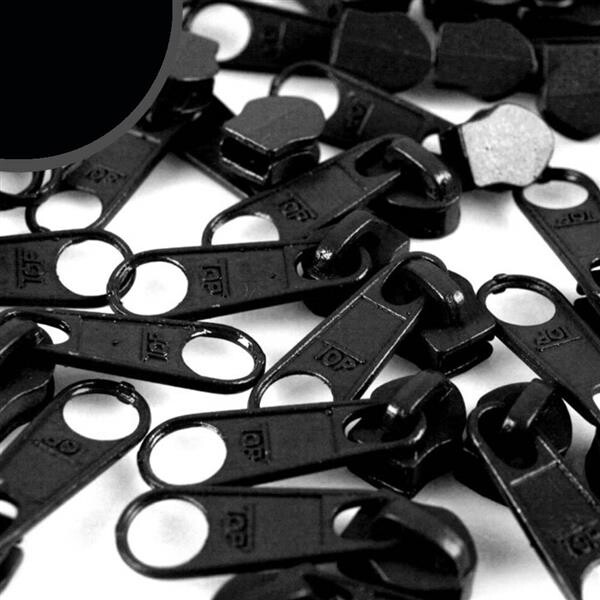 Schieber für Endlos Reissverschlüsse 5mm Schwarz