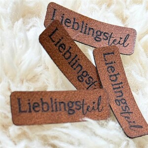 Label Aufnäher Kunstleder Lieblingsteil