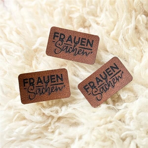 Label Aufnäher Kunstleder Frauensachen
