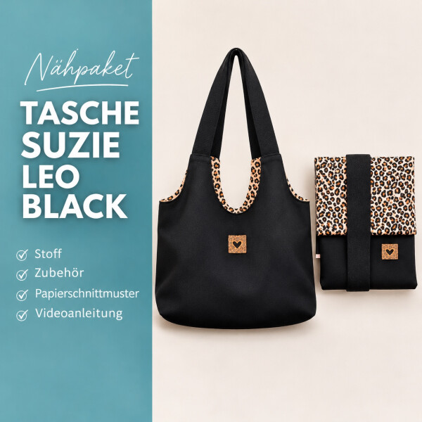 Nähpaket Suzie Gurtband Leo Schwarz
