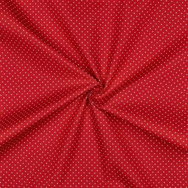 Beschichtete Baumwolle Lora Mini Tupfen Rot