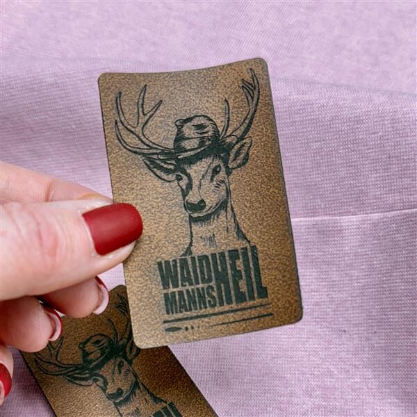 Label Aufnäher Kunstleder Weidmannsheil