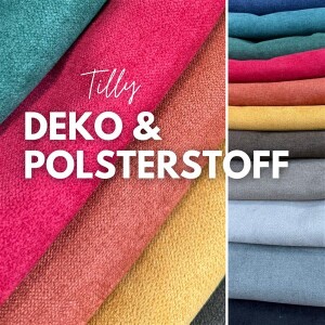 Dekostoff Polsterstoff  Zuschnitt 0,5m Tilly alle Farben