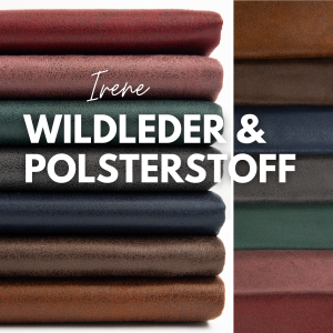 Kunstleder Wildlederimitat Irene Zuschnitt 0,5m viele Farben
