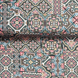 Canvas Mosaik Ornament Dunkel