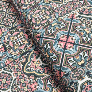 Canvas Mosaik Ornament Dunkel