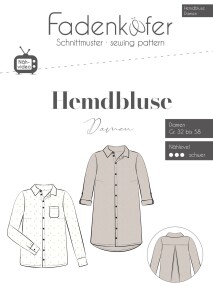 Papierschnittmuster Fadenkäfer Damen Hemdbluse