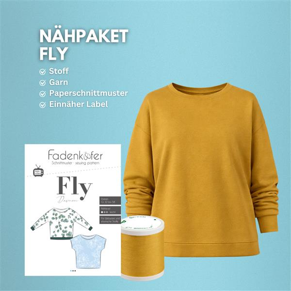 Nähpaket Shirt Fly Senf