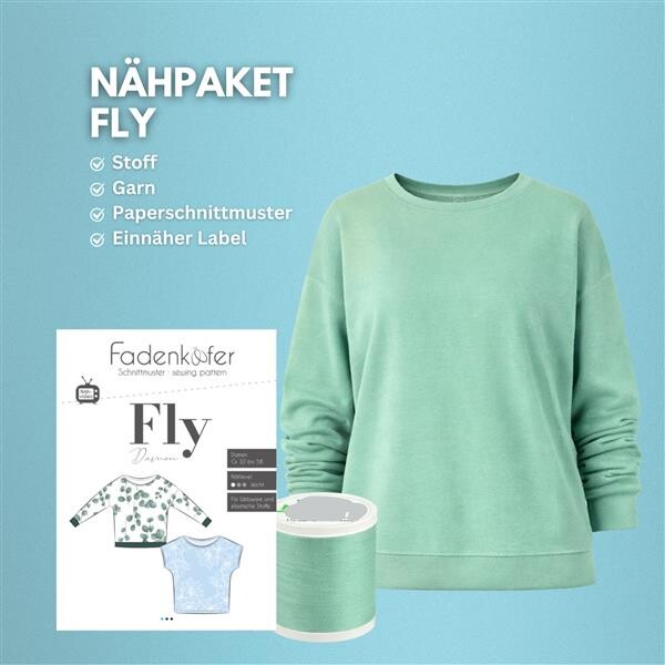 Nähpaket Shirt Fly Mildes Grün