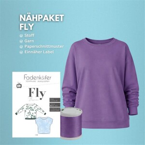 Nähpaket Shirt Fly Lilaviolett