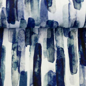 Viskose Webware Akita Blaue Streifen