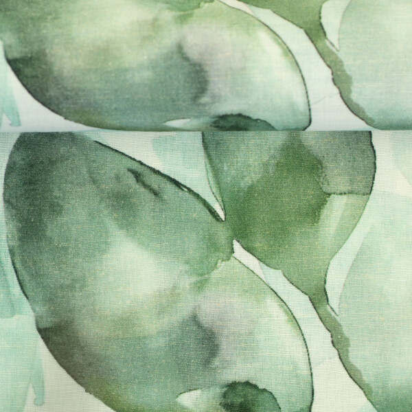 Leinen Baumwollwebware Adria Grüne Blätter