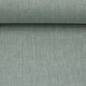 Webware Paul Leinen Baumwolle Fischgrat Grünmint