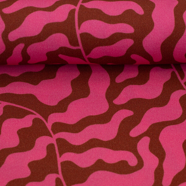 Viskose Webware Dancing Algae Pink