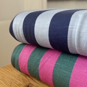 Viskose Jersey Happy Stripes Cherry Picking Blau
