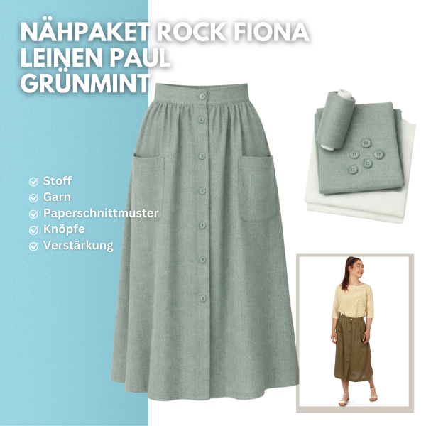 Nähpaket Rock Fiona Paul Mintgrün ohne Schnitt