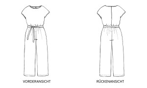 Papierschnittmuster Schnittreif Damen Frau Jula Jumpsuit