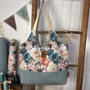 Nähpaket Suzie Gurtband Oxford Blumen Mint