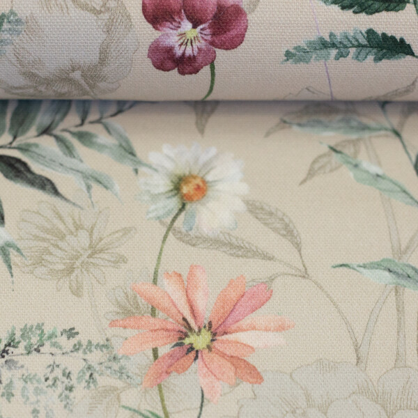 Canvas Laura Blumen Beige