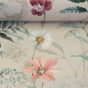 Canvas Laura Blumen Beige
