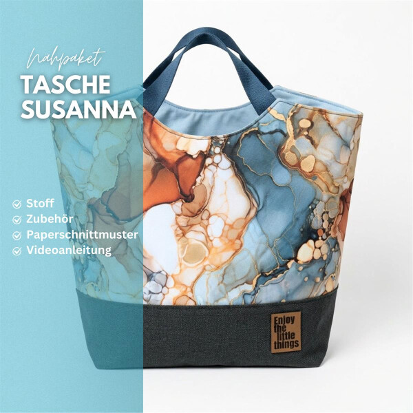 Nähpaket Shopper Suzanna Oxford Petrol
