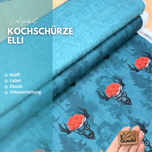 Nähpaket Kochschürze Elli Franz Petrol