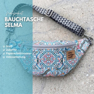 Nähpaket Selma Bauchtasche Crossbag Rose Mosaik