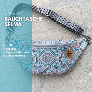 Nähpaket Selma Bauchtasche Crossbag Rose Mosaik