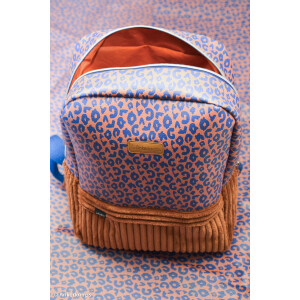 Kunstleder Brush & Wild Striche Blau