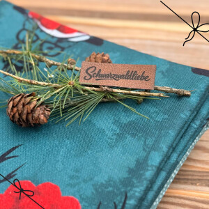 Canvas Franz mit Brille Petrol Detailansicht Schwarzwald...