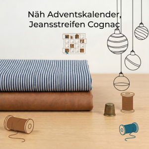 Rotkählchens Adventskalender Jeans Streifen