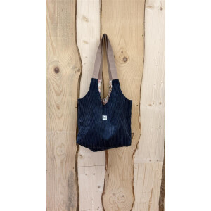 Unikat Wendetasche Suzie – Cord Blau & Canvas...