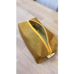 Unikat Boxtasche – Senfgelb mit Zitronen