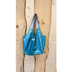 Unikat Wendetasche Suzie – Metallic Eisblau &...