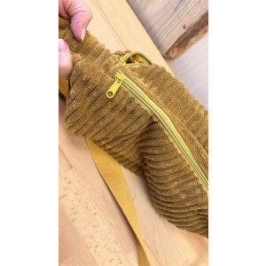 Unikat Bauchtasche Selma – Senf & Gold