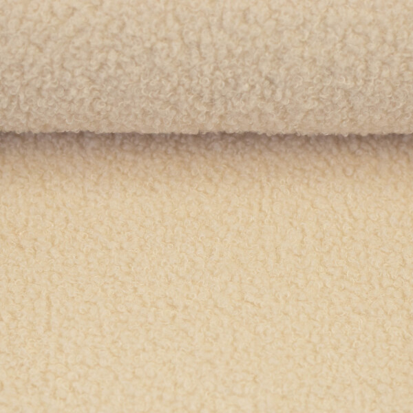 Teddy Fleece Balou Creme mit Fleece-Abseite – Kuschelstoff