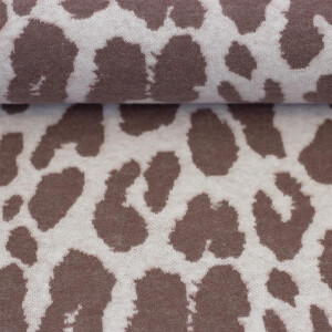 Jacquard Jersey Emily Leo Braun Creme