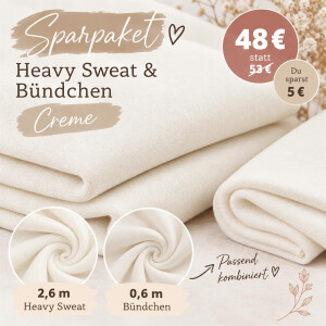 Sparpaket Heavy Sweat und Bündchen Creme