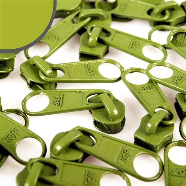 Schieber für Endlos Reissverschlüsse 5mm Olive